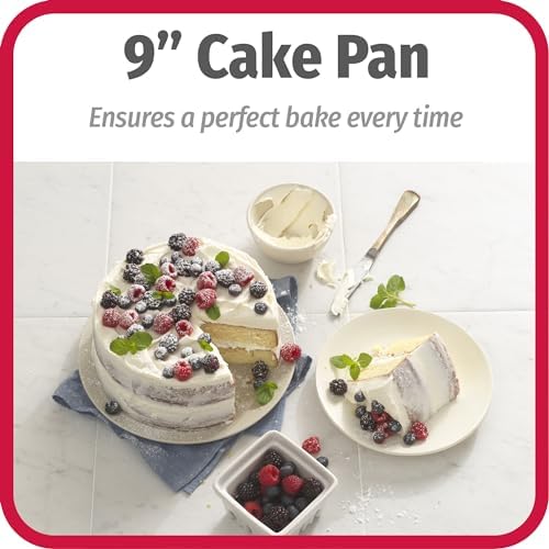 GoodCook Everyday Nonstick Steel Round Cake Pan, 9", Gray (Pack of 2)