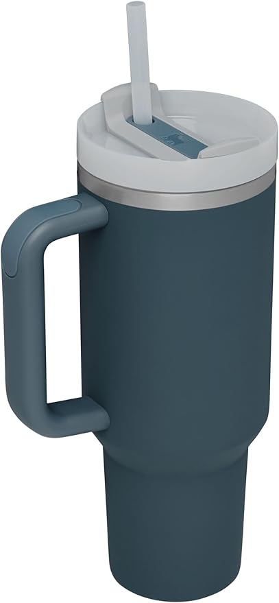 STANLEY Quencher H2.0 Tumbler with Handle and Straw 40 oz | Flowstate 3-Position Lid | Cup Holder Compatible for Travel | Insulated Stainless Steel Cup | BPA-Free | Stormy Sea