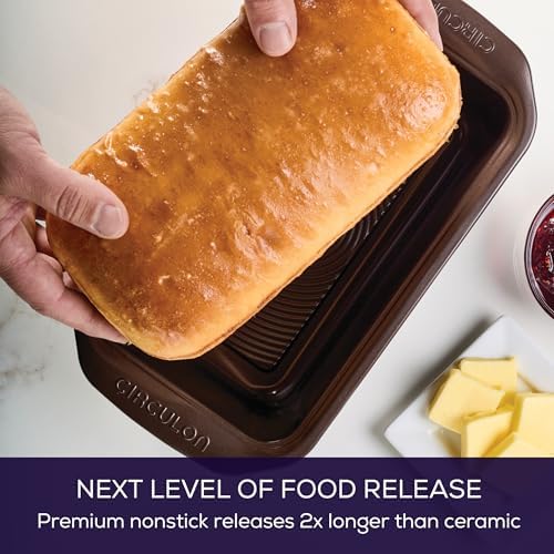Circulon - 46013 Circulon Bakeware Meatloaf/Nonstick Baking Loaf Pan, 9 Inch x 5 Inch, Chocolate Brown
