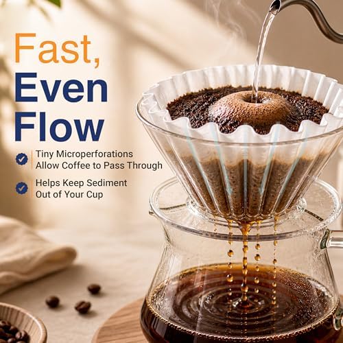 4 Cup Basket Coffee Filters (400, White)
