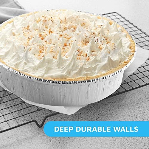 MontoPack 7” Round 40 Pack Aluminum Foil Pans with Clear Lids | Disposable Containers with Straight Walls for Storing, Baking, Meal Prep & Reheating | Freezer & Oven Safe, Recyclable