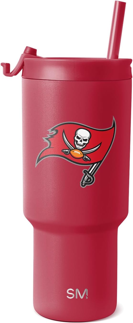 Simple Modern Officially Licensed NFL 30oz Tumbler with Flip Lid and Straws | Football Insulated Stainless Steel Cup | Gifts for Men Women | Trek Collection