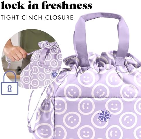 Fit & Fresh Cromwell Cinch Insulated Lunch Bag for Women w/Containers