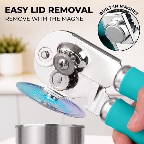 Zulay Kitchen Stainless Steel Swing Open Manual Can Opener Comfortable Grip