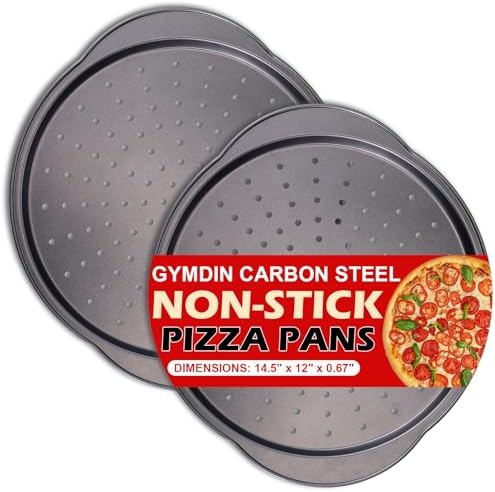 13" Round Pizza Pan for Oven, 2 Pack