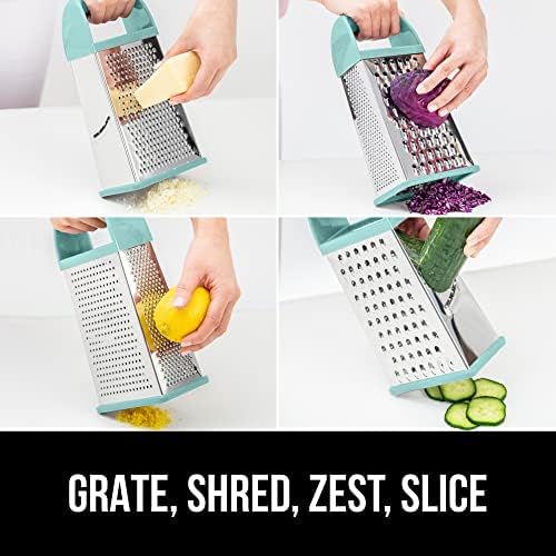 GORILLA GRIP® XL 4-Sided Stainless Steel BPA-Free Cheese Grater, Mint
