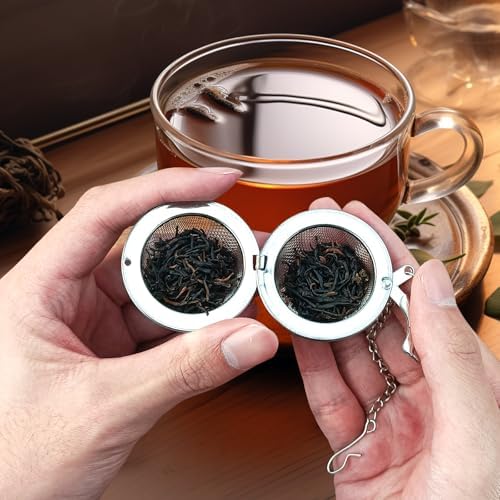 2Pcs Christian Baptism Tea Infuser, 2.1” Tea Ball with Jesus Cross Pendant