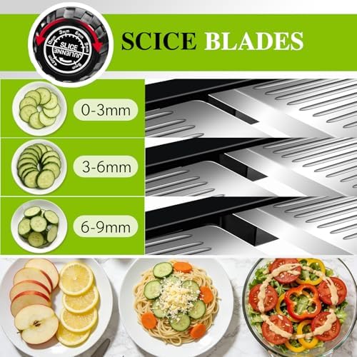 Mandoline Slicer, Adjustable Stainless Steel Vegetable Slicer for Kitchen