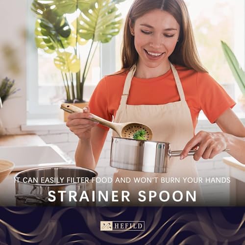 Wooden Spoons for Cooking, 8-Piece Acacia Wood Utensil Gift Set