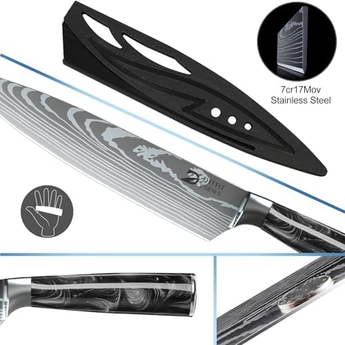Dfito Chef Knife Sets with Roll Bag, 9 Pieces Professional Knife Set