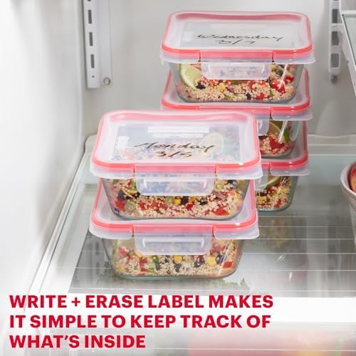Pyrex Freshlock (5-Pack, 4 Cup) Glass Food Storage Containers Set