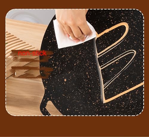 Thin Korean Grill Pan, 9.4 Inch Iron with Non-stick Coating Baking Tray on Heating Stove for Home, Party Travel and Outdoor (9 inch) (Pack of 2)