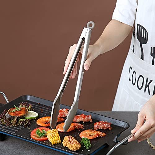Berglander Cooking Tongs Heavy Duty Food Tongs For Cooking With Silicone Tips, Kitchen Tongs, Grill Tongs, Dishwasher Safe, Easy to Clean