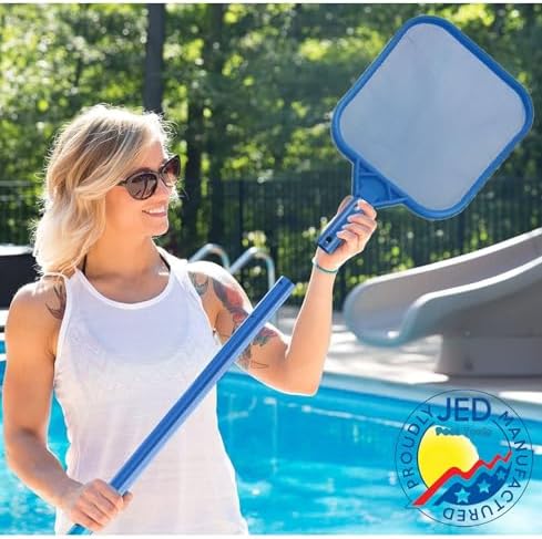 JED Pool Tools 40-364 Basic Skimmer Head – Heavy-Duty Pool Skimmer Net Head for Spa, Hot Tub, Stock Tank Pool, Small Pool & Aquarium Cleaning