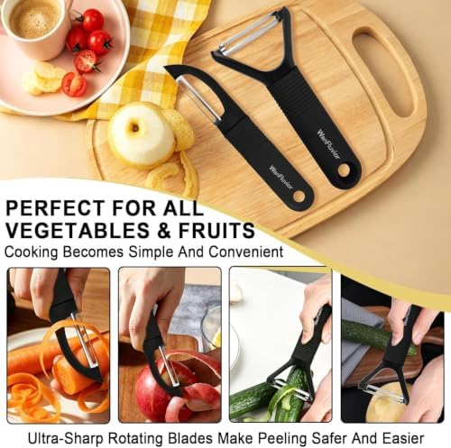 Peelers for Kitchen, Swivel Vegetable Peeler and Y-Shaped Potato Peeler