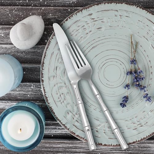 Hampton Forge Bamboo 20-Piece 18/0 Silverware Set for 4, Flatware