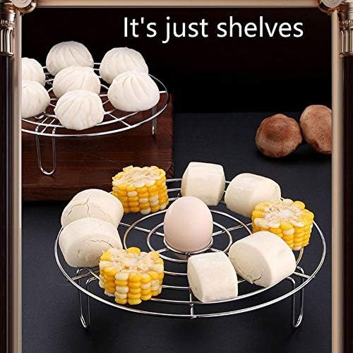 Steam Rack, Heavy Duty Steaming Rack Stand, Stainless Steel Round Steamer Cooling Rack Trivet, Pot Steamer Insert Food Stand, Steaming Cookware Accessories(Size:15.5cm/6.1in)