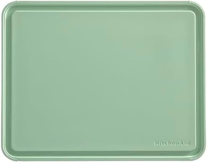 KitchenAid Classic Plastic Cutting Board with Perimeter Trench and Non Slip Edges, Dishwasher Safe, 11 inch x 14 inch, Green