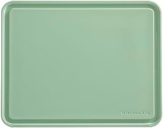 KitchenAid Classic Plastic Cutting Board with Perimeter Trench and Non Slip Edges, Dishwasher Safe, 11 inch x 14 inch, Green