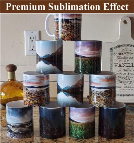 ABBSH Sublimation Coffee mugs, 15 oz White Coffee Mugs Tazas Para Sublimacion Cups With Box for Coffee, Soup, Tea, Milk, Latte, Hot Cocoa Set of 12