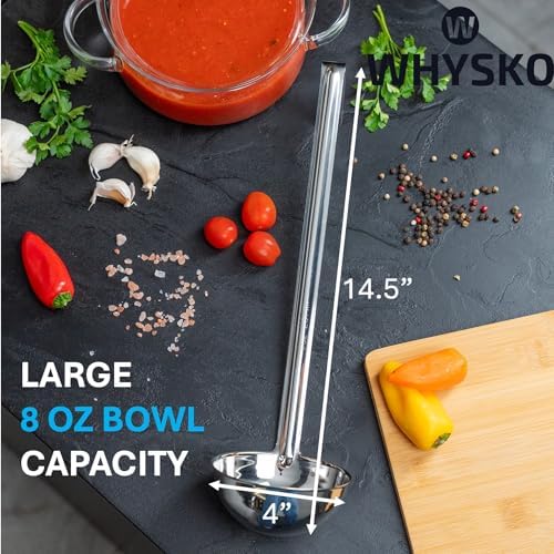 3-Pack Stainless Steel Soup Ladles, 4 oz Heat Resistant Serving Spoons