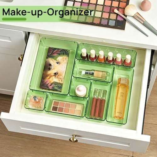 Vtopmart 25 Pack Plastic Drawer Organizers with Anti-slip Rubber Pads