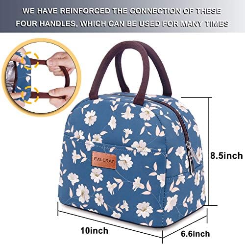 BALORAY Lunch Bag for Women Men Adult Lunch Box (Morning Glory), M