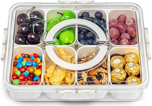 Pure Future 8-Compartment Snackle Box Snack Containers With Handle