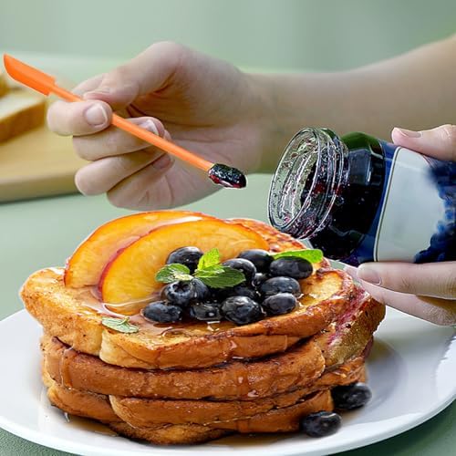 Silicone Spatula Set 6Pcs, Mini Jar Scraper for Makeup & Food