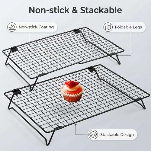 Cooling Racks for Cooking and Baking,13.4x9.4 Inch 2-Pack