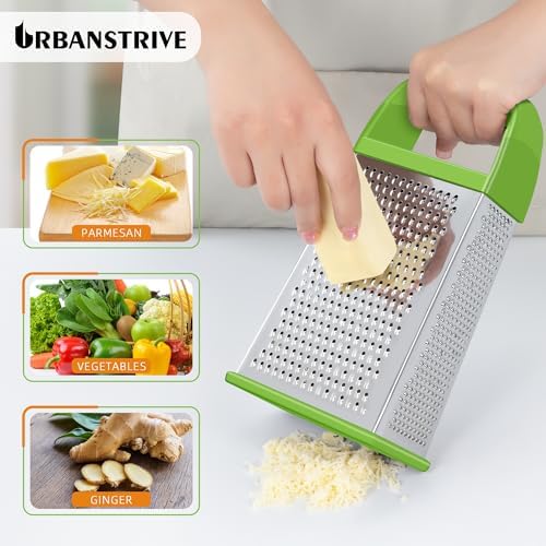Cheese Grater With Container Box Grater Stainless Steel Kitchen Green