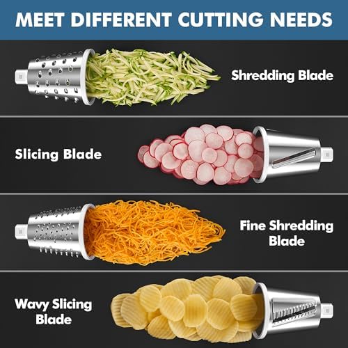 Geedel Upgraded Rotary Cheese Grater Hand Crank, Vegetable Shredder Slicer