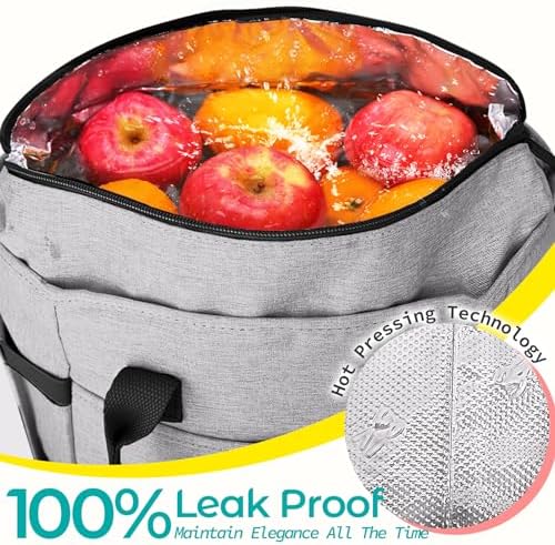 KIPBELIF Cute&Classy Roomy Insulated Lunch Bags for Women - Stylish & Functional Large Tote Adult Lunch Box for Working & Picnic