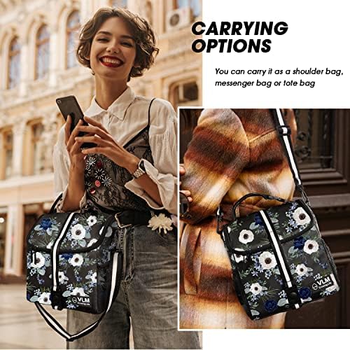 VLM Lunch Box for Women, Insulated Lunch Bag Women, Cute Floral Lunch Tote