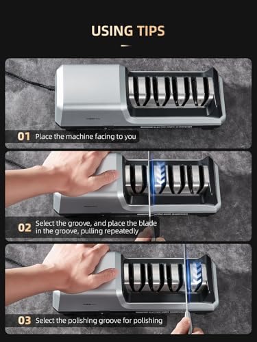 Reemix Electric Knife Sharpener with 4-Stage Sharpening