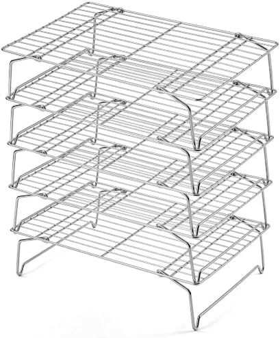 Homikit 5-Tier 10"x15" Stainless Steel Cooling Racks, Large Baking Rack Set