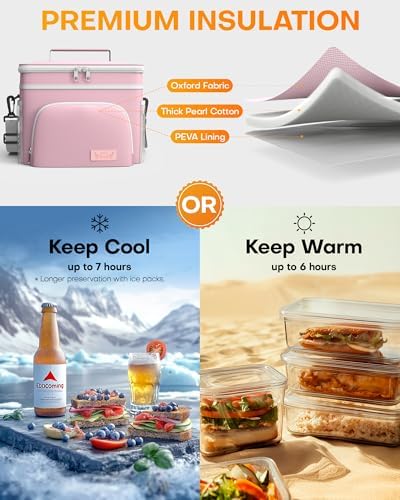 HOTOR Insulated Lunch Box Men Women Leak-Proof Cooler Lunch Bag 9L
