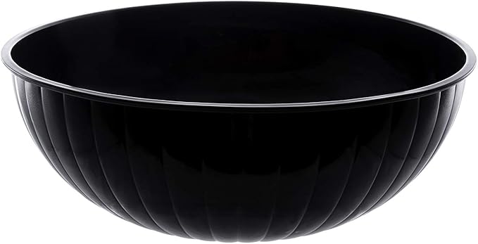 Party Essentials Hard Plastic 192-Ounce Serving Bowl, Black