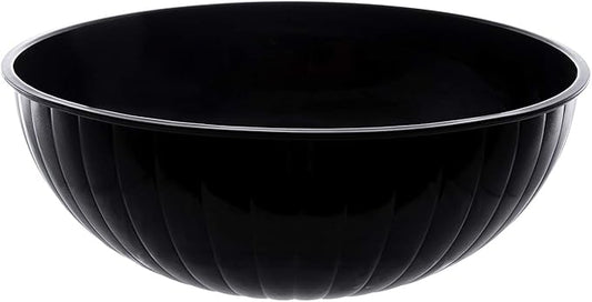 Party Essentials Hard Plastic 192-Ounce Serving Bowl, Black