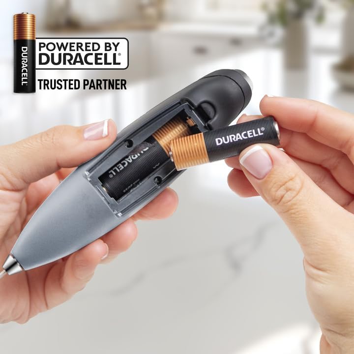 Zulay Kitchen Powerful Milk Frother Wand With Duracell Batteries - Ultra Fast Handheld Drink Mixer - Electric Whisk Foam Maker for Coffee, Lattes, Cappuccino & Matcha - Z1 Motor - Storm Blend
