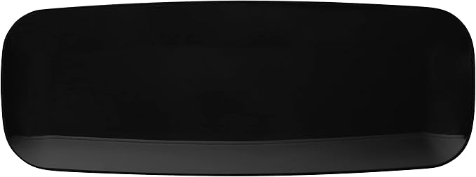 Plasticpro Plastic Serving Trays - Black Serving Platters Rectangle 5 X 17.5 Disposable Party Dish Pack of 4…