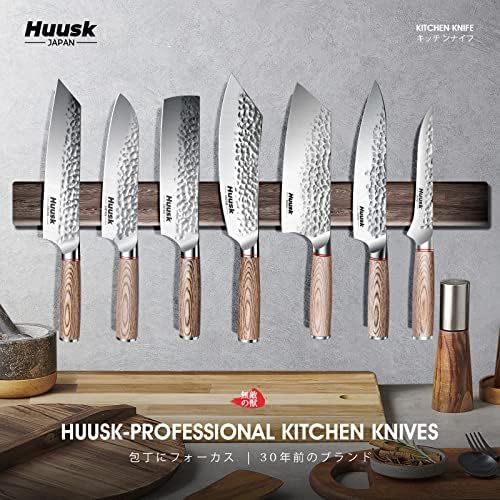 Huusk Japanese Meat Cleaver Knife - 8 Inch Butcher Knife for Meat Cutting