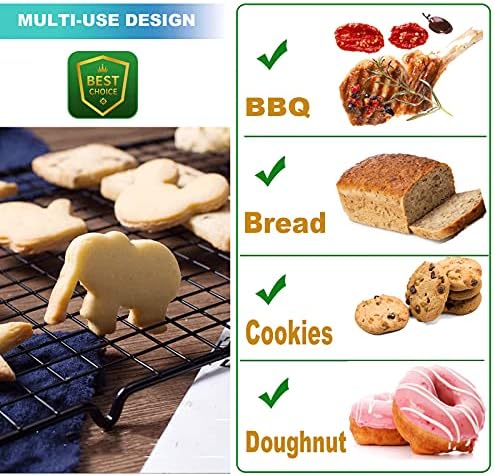 Cooling Racks,Baking Rack Tray Non-Stick Pan Stainless Steel Cake Cooling Wire Roasting Rack for Biscuit Pizza Bread Cake Baking(2pack-11.02 inch)