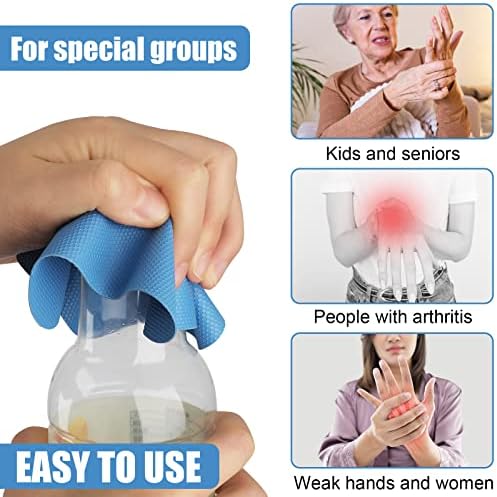 LUTER 4pcs Jar Opener Gripper Pad for Seniors with Weak Hands, Rubber