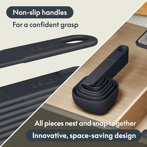 bella 9 Piece Nested Measuring Set, BPA and BPS-free nylon, Slate