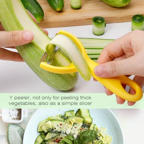 Senbowe Upgrade Potato Peeler for Kitchen, 6PCS Stainless Steel Vegetable Peeler, I and Y Veggie Food Peeler for Apple Fruit Carrot Zucchini Cucumber,Good Grip Makes Peeling Very Easy