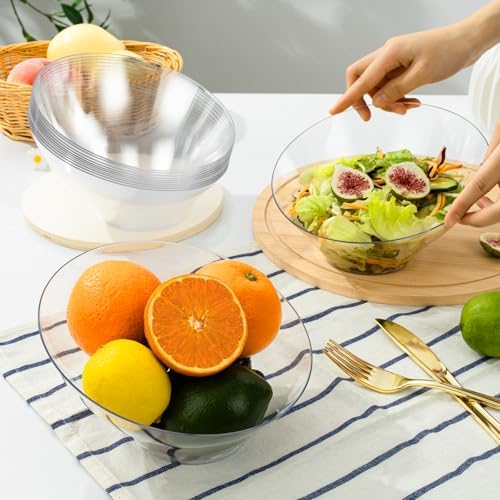 Goodluck 5 Pack Clear Plastic Serving Bowls for Party - 20 OZ
