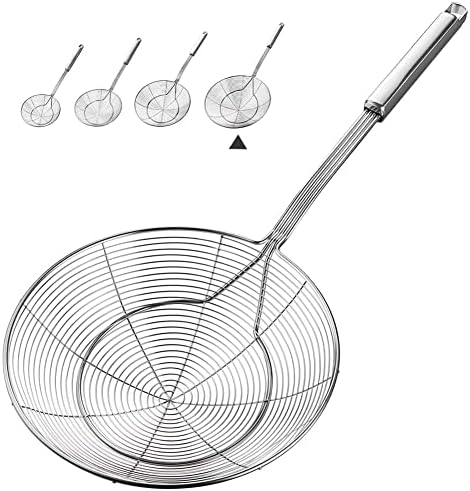 YFWOOD Spider Strainer Skimmer, Slotted Spoon for Cooking 7.9 Inch