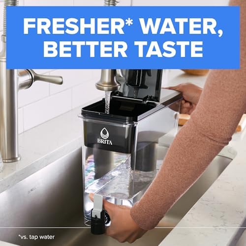 Brita X-Large 27 Cup Water Dispenser, Includes 1 Filter, Black