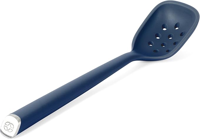 Calphalon Edge Silicone Flexible Slotted Spoon/Skimmer - Navy Blue
